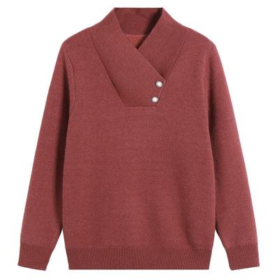 大码羊绒毛衣女秋冬一体绒打底衫