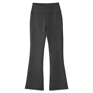 秋冬含绵羊毛桑蚕丝双面抓绒长裤保暖翘臀长腿喇叭裤外穿休闲裤子