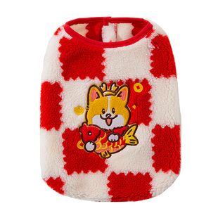 柯基衣服喜庆2025新款冬装宠物柴犬法斗雪纳瑞小型犬狗狗过年衣服