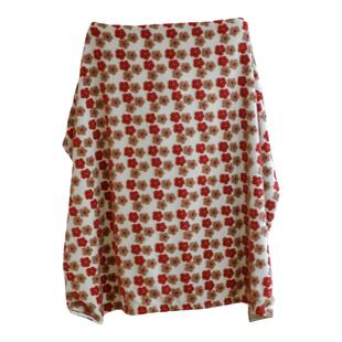 花时间生活家居设计款小红花复古羊毛提花毯子豆豆绒沙发盖毯加厚