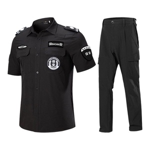 511速干服保安夏短袖黑工作服男