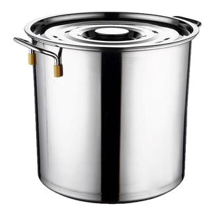 不锈钢汤桶食品桶带盖水桶圆桶煮汤加厚卤肉商用吊桶大桶汤锅米桶