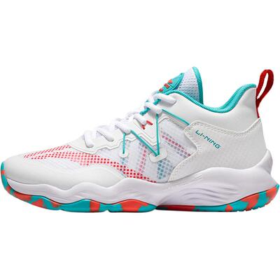 李宁青少年专业透气网面篮球鞋