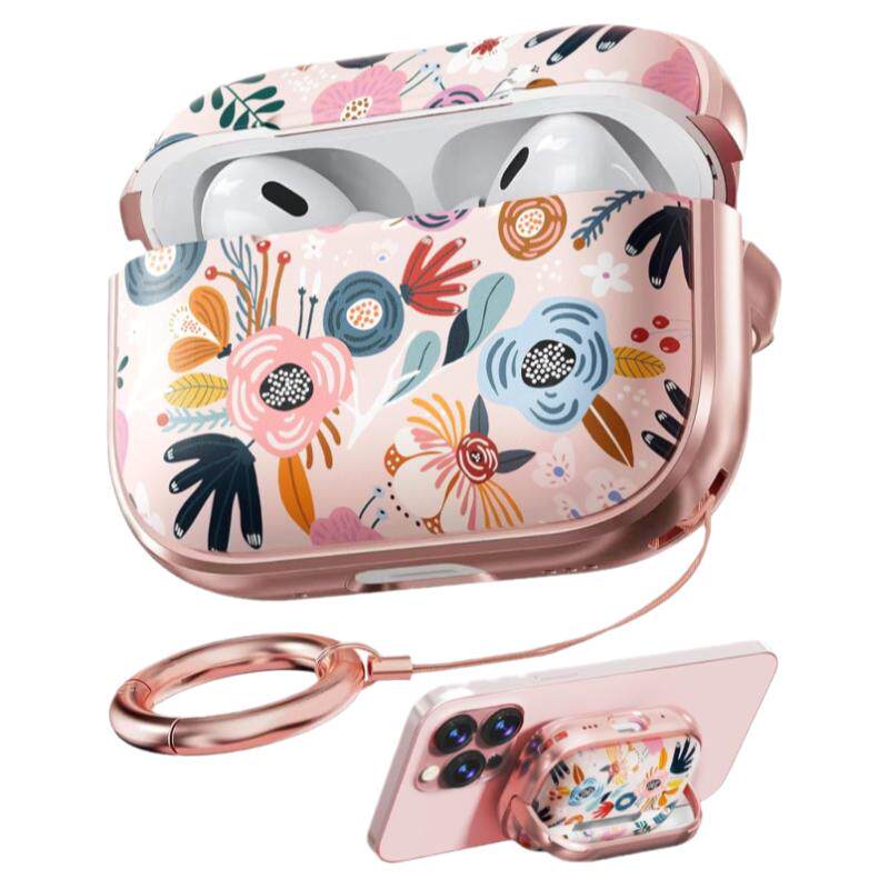 适用苹果airpodspro2保护套锁扣AirPodsPro3代蓝牙耳机壳AirPods4全包防摔软壳透明保护壳华强北3