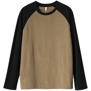 300G 恒温双面绒男士T恤插肩袖长袖打底衫保暖秋冬款男装山东网店