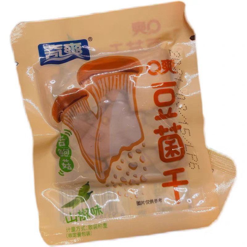 奇爽Q爽豆菌干杏鲍菇山椒味卤香味豆干小零食小吃豆腐干休闲食品