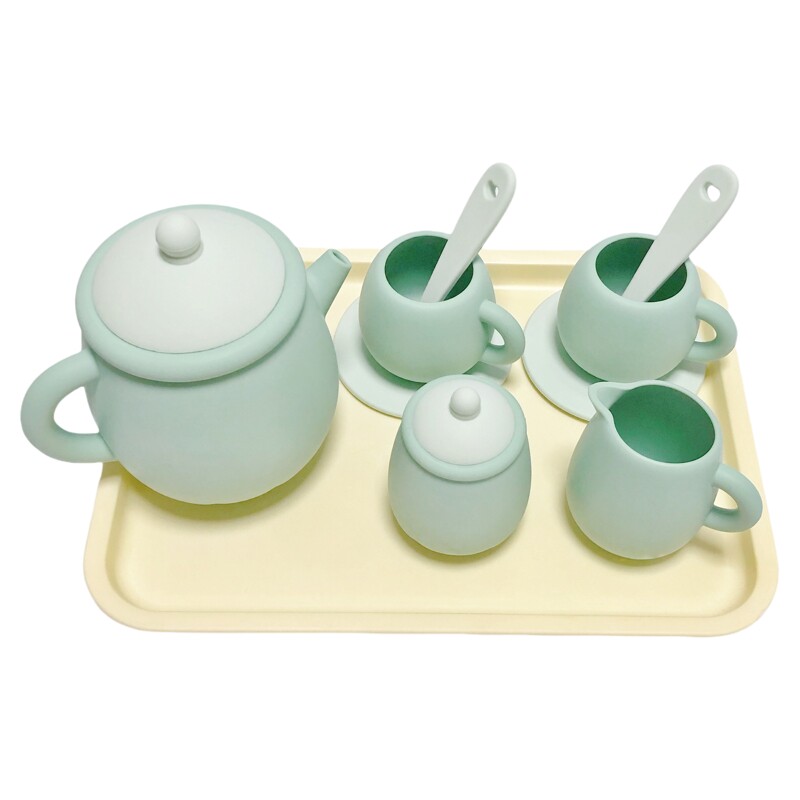 heeyoyo硅胶茶壶套装儿童过家家茶具宝宝下午茶仿真厨房玩具