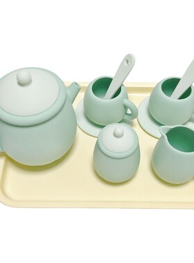heeyoyo硅胶茶壶套装儿童过家家茶具宝宝下午茶仿真厨房玩具