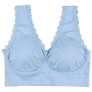 浪莎运动内衣女大胸显小胸聚拢无痕美背无钢圈胸罩背心式文胸套装