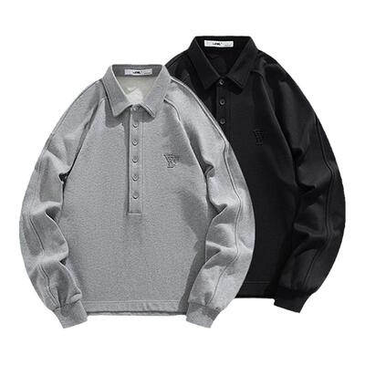 VWL常规宽松棉欧美翻领卫衣