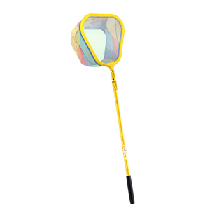 伸缩儿童抄网捞鱼网捕蜻蜓蝴蝶捞鱼网捞小鱼网兜碳素竿渔网杆套装