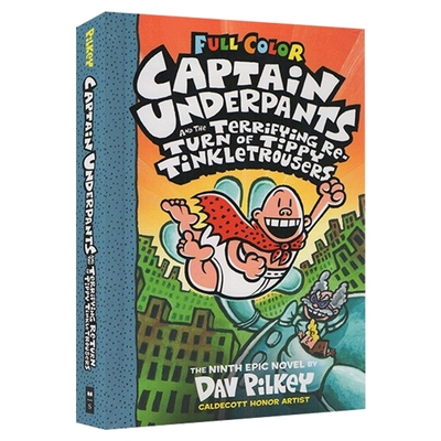 英文原版 Captain Underpants 内裤超人队长系列9 儿童课外英语阅读学习趣味搞笑故事图画书 青少年读物 英文版 进口书