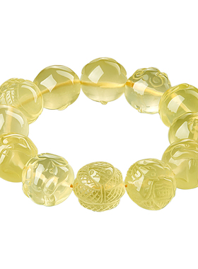 黄水晶十二生肖手串男2026本命年