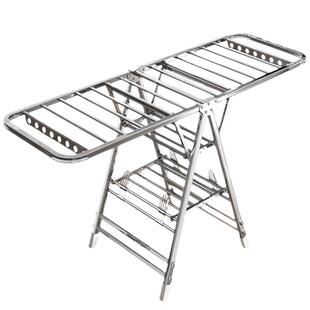 不锈钢折叠晾衣架室内家用阳台落地凉衣架晒衣架尿布架挂衣晾晒