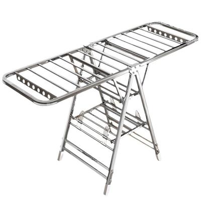 双杆加固不锈钢家用折叠晾衣架