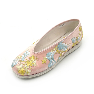 内联升布鞋女新款蟾宫折桂绣花手工千层底布鞋中式国风单鞋8689A