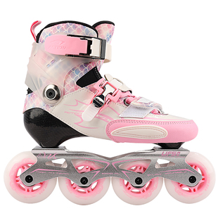 动感威武碳纤轮滑鞋儿童轮滑花式平花鞋专业进阶训练直排轮男女孩