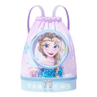 迪士尼儿童游泳包干湿分离防水收纳袋男女童便携艾莎沙滩双肩背包