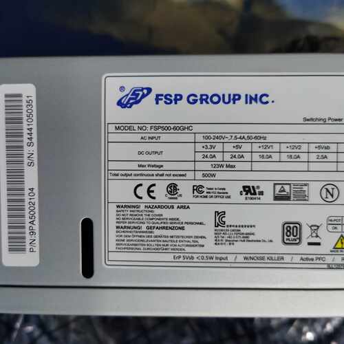 议价全新原装FSP500-60GHC工控机电源，库存2个，额定5