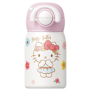 三丽鸥helloKitty联名水杯可爱保温杯办公室上班迷你吸管高颜值kt
