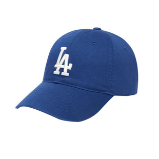 韩国正品MLB帽子蓝色LA大标女防晒大标男棒球帽遮阳潮鸭舌帽CP66