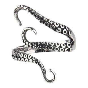 克苏鲁戒指触动复古章鱼触手开口指环猎奇哥特朋克小众女暗黑配饰