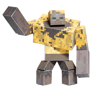 我的世界可动磁力突变僵尸尸壳铁傀儡手工DIY纸模型人偶手办玩具