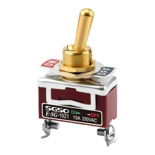 复古钮子开关黄铜摇臂开关金属拨动开关1021扭子开关纽子开关摇杆