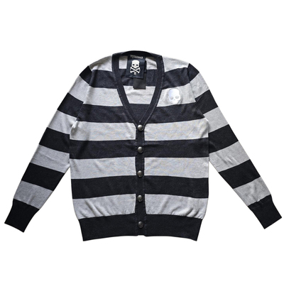 开衫毛衣针织衫骷髅头刺绣