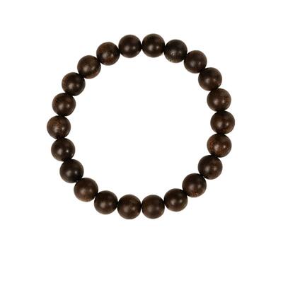 【自营】daisy beauty天然文莱沉香手串本命年木质佛珠单圈手链女