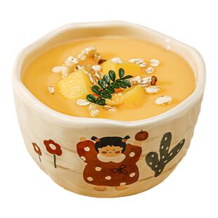 碗个人专用家用碗具陶瓷米饭碗2025新款高颜值可爱小辅食碗情侣碗