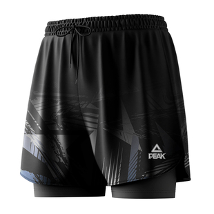 匹克男士泳裤泡温泉沙滩游泳裤男款双层防尴尬泳帽泳镜三件套装