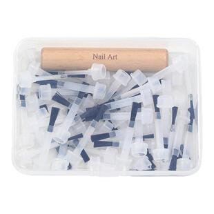 美甲替换刷双头实木杆笔刷多功能指甲油胶替换毛刷套装可拆卸刷头