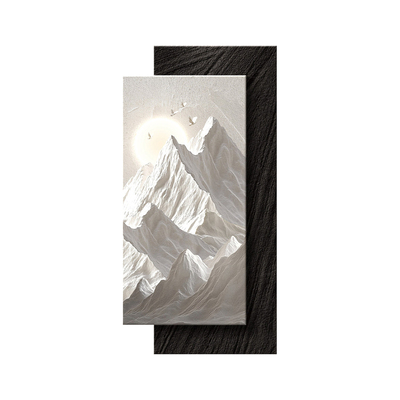 背有靠山玄关装饰画轻奢高级感玄关感应挂画立体浮雕入户正对门画