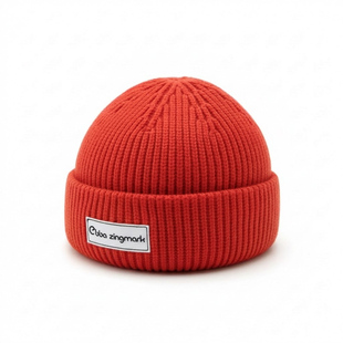 宝宝帽子冬季可爱男童女童婴儿针织帽红色男宝宝冬帽儿童毛线帽