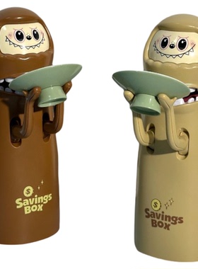 整蛊搞怪卡通打嗝硬币存钱罐摆件