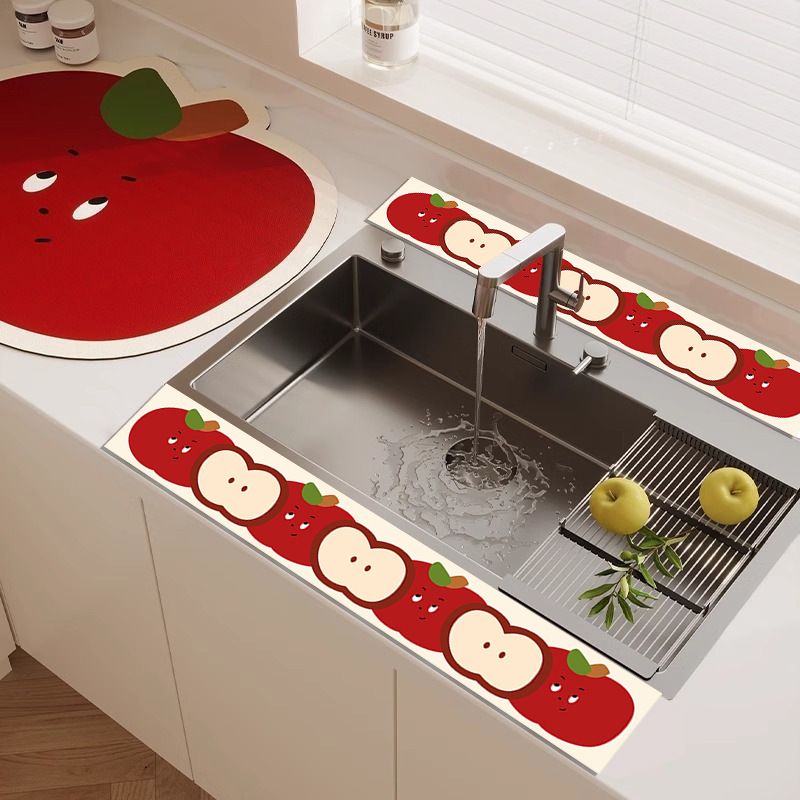 厨房水龙头硅藻泥挡水条沥水垫卫生间台面吸水垫长条窄边浴室杯垫