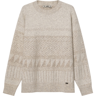 JDV商场同款米色男士宽松针织衫