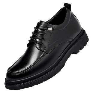 新款真皮牛皮鞋男士商务皮鞋男款内增高正装鞋青中年爸爸鞋子男鞋