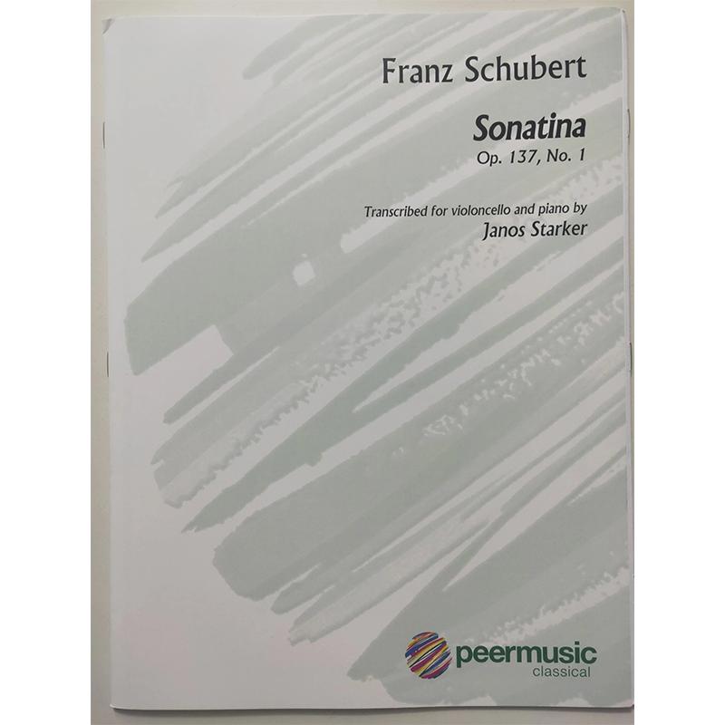 舒伯特小奏鸣曲Op137 No1斯塔克改编的大提琴和钢琴 Peermusic原版乐谱书 Schubert Sonatina for Cello and Piano HL00228222