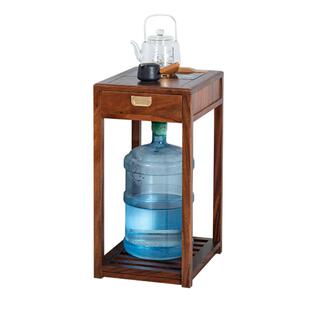 实木餐桌边柜胡桃木沙发边几家用烧水壶小茶台轻奢茶柜岩板床边柜