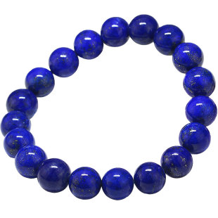 天然青金石手串男女 帝王青阿富汗青金石手链多圈 无优化无加色