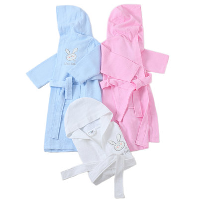 秋米祺A类儿童纯棉浴袍吸水速干