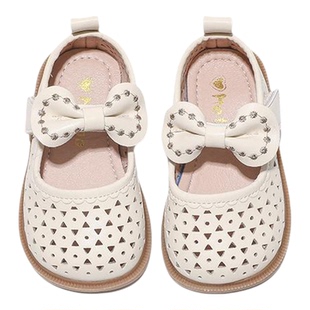 女宝宝夏季鞋子2025新款婴儿软底学步鞋镂空透气单鞋女童包头凉鞋