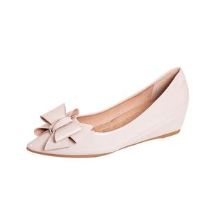 2026新品秋季尖头内增高四季浅口坡跟平底小码 32 33中跟淑女单鞋