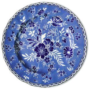 出口英国复古青花陶瓷餐具JBS网红ins早餐盘咖啡杯中西餐盘子饭碗