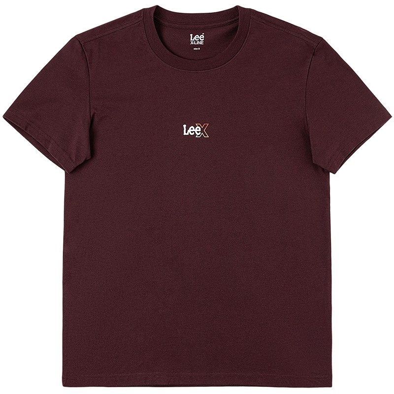 Lee26春夏标准版圆领小Logo印花图案男女同款短袖T恤休闲潮