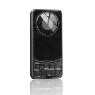 适用于华为Mate60真皮手机壳mate60pro全包防摔保护套Mate60pro+牛皮拼接后盖保护壳5G新品BRA-AL00/ALN-AL10