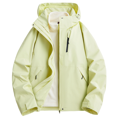 稻草人冲锋衣女三合一2025新款秋冬季防风防水滑雪登山服男外套潮