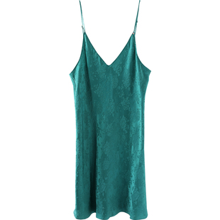 真丝桑波缎提花性感吊带睡裙女夏季2023新款睡衣